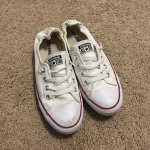 No-tie White converse